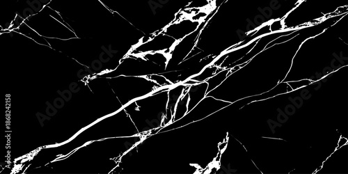 Minimal black marble texture with thin white veins, elegant luxury stone background for modern interior design, wallpaper, tiles, branding, abstract natural marble surface with high contrast.