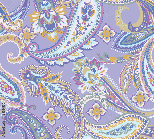 seamless paisley striped pattern with trend colors on black for bed linen ,textiles, fabrics, greeting cards and scrapbooking,shawl	
