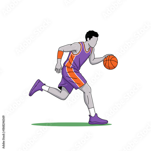 Dynamic dribbling action: an athlete's pursuit of excellence in a thrilling game