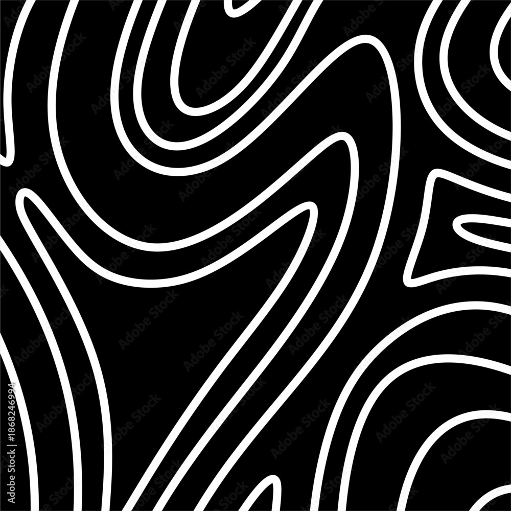 Fototapeta premium Minimalist line art background with abstract flow lines and fluid wavy shapes. Modern contour vector design, perfect for wall art, wallpaper, covers, and home decor.