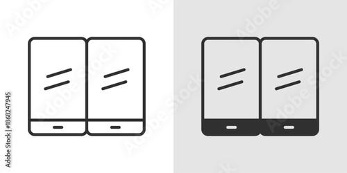 Foldable Phone Icon representing innovative mobile technology, flexible displays, and modern smartphone design.