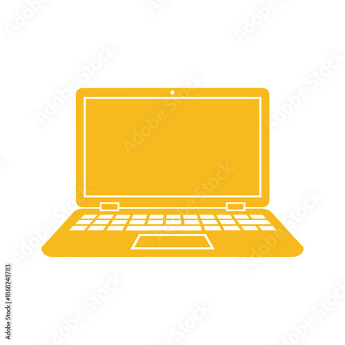 Yellow Laptop Icon