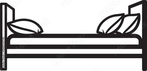 Bed silhouette element