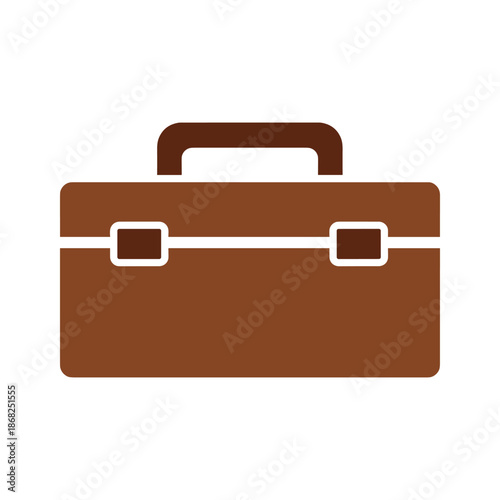 Brown Suitcase Illustration