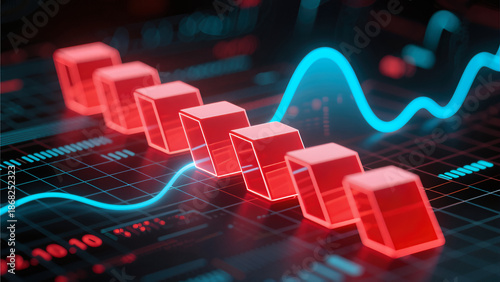 Dynamic market volatility financial risk management economic stability stock price fluctuation digital trading algorithm profit projection investment portfolio diversification business outlook