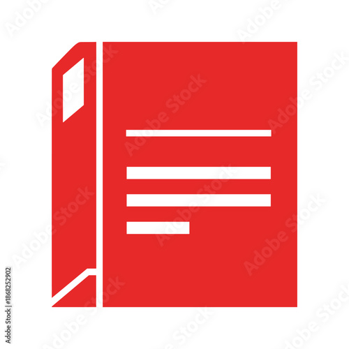 Red Book Icon Illustration