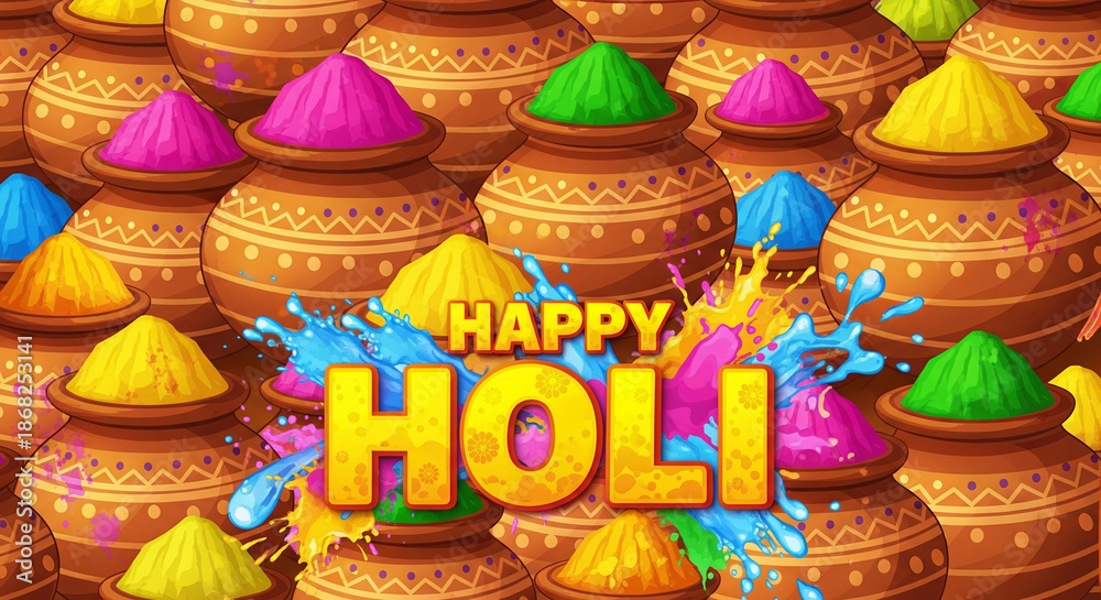 Fototapeta premium happy holi color background