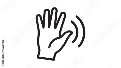 Hand high five icon Vector, illustration