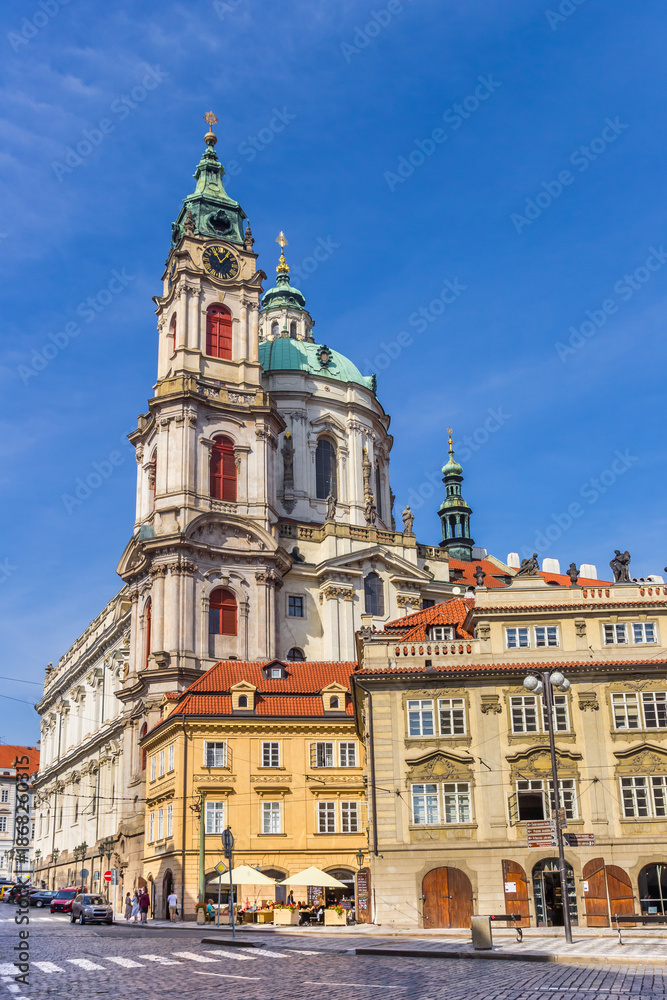 Obraz premium Historic baroque Nicholas church in Mala Strana, Prague, Czechia