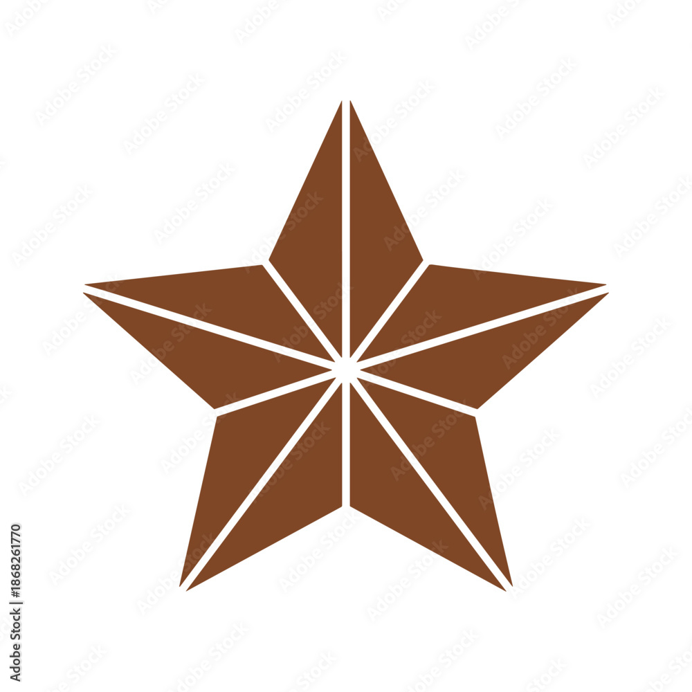 Obraz premium Brown Star Icon