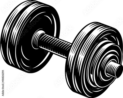dumbbell isolated on white