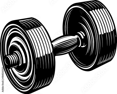 dumbbell isolated on white