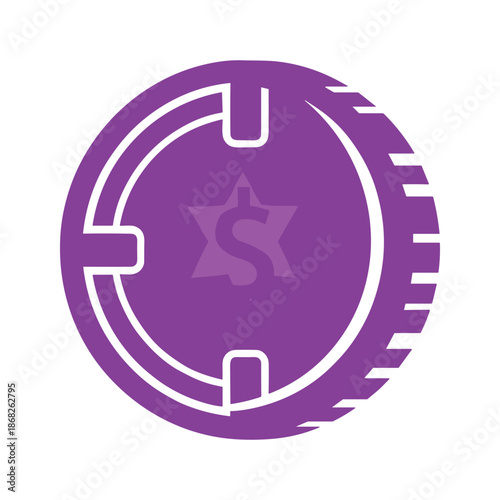 Purple Casino Chip Icon