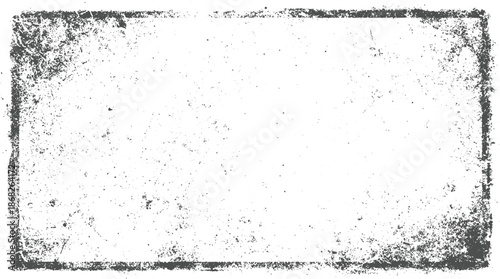 Grungy rectangular frame with a heavily textured surface and scattered dark speckles providing a weathered vintage background for creative projects