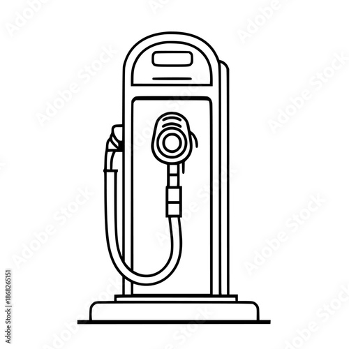 Fueling Journey: Classic Gas Station Icon | Clean, isolated vector art for creative projects.