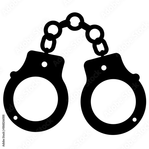 Isolated silhouette of law enforcement barriers