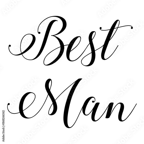 Modern Wedding Bridal Party Flat Design Vector Illustration for Invitations