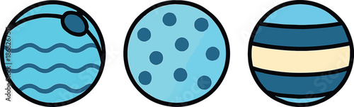 Illustrated Planets in Space