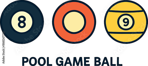 Pool Game Balls Illustration