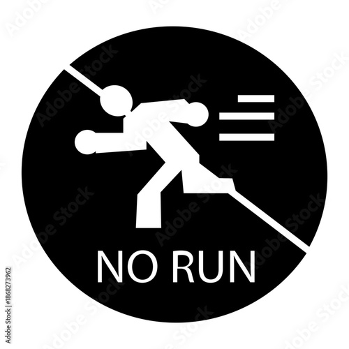 no run sign glyph icon representative warning sign