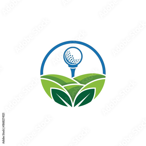 Golf Course Logo Icon – Green Fairway Flag Emblem for Sports, Club & Tournament Design