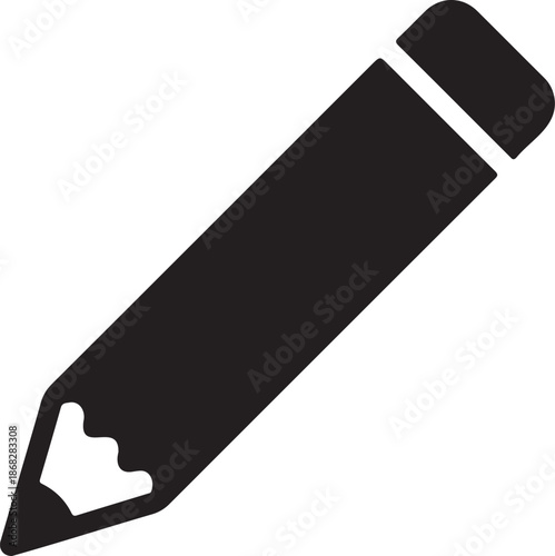Black pencil with eraser on writing stationery