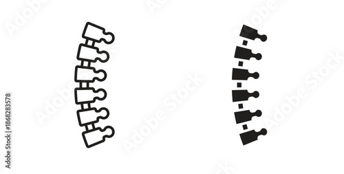 Spine Bone icon isolated vector Illustration. Vector pictogram for web and app