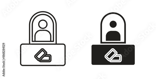 Ticket office icon isolated vector Illustration. Vector pictogram for web and app