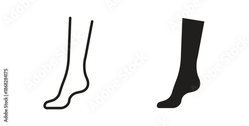 Tiptoe feet icon isolated vector Illustration. Vector pictogram for web and app