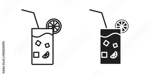 Tom Collins icon isolated vector Illustration. Vector pictogram for web and app