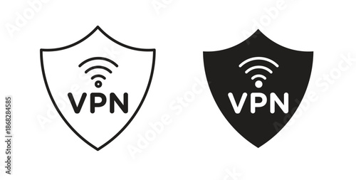 Vpn icon isolated vector Illustration. Vector pictogram for web and app