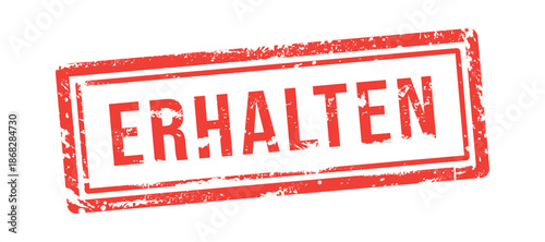 ERHALTEN, RECEIVED german stamp