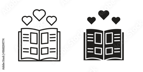 Wedding album icon isolated vector Illustration. Vector pictogram for web and app