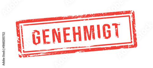 GENEHMIGT, APPROVED german stamp