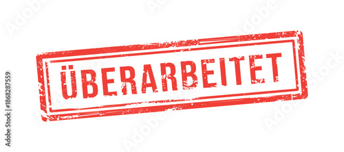 ÜBERARBEITET, REVISED german stamp

