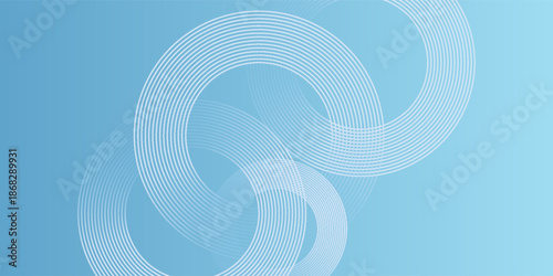 Abstract minimalist banner background, pastel colorful, blue and white gradations. Circle effect style modern art