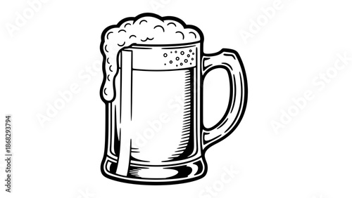 glass of beer isolated
