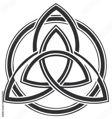 Celtic Triquetra Knot Symbolic of Intertwined Eternal Spiritual Interconnection