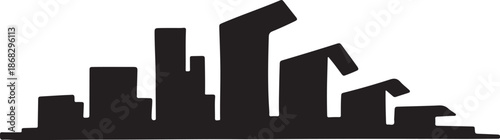 City Skyline Silhouette Urban Landscape Black Buildings