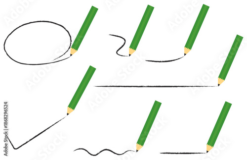 えんぴつのイラストセット