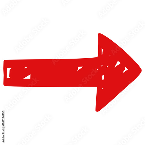 手書きの赤い矢印のイラスト