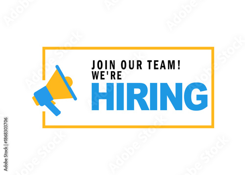 We Are Hiring Join Our Team Recruitment for Careers and Jobs Stock Illustration