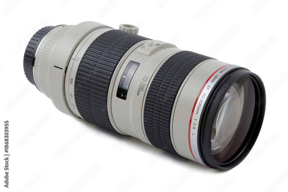 Fototapeta premium Canon lens on a white background