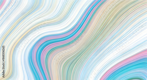 Elegant minimalist abstract with smooth flowing waves in soft white and light gray marble, accented by delicate golden veins—perfect for luxury branding, serene wallpapers, and modern interior design 