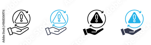 Incident icon multiple style vector illustration