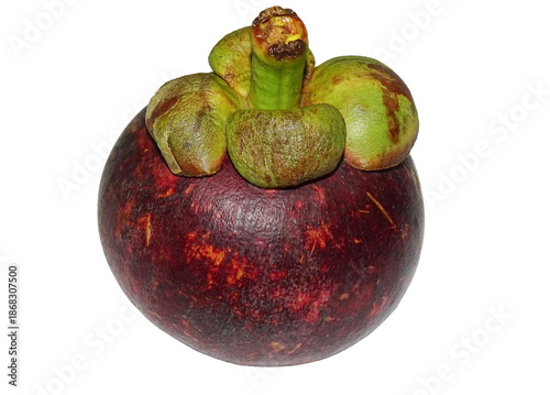 Photos Mangosteen fruit isolated on white background
