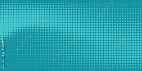 Green - turquoise background divided by diagonal. Vector illustration Background into two colors with halftone.eps 10