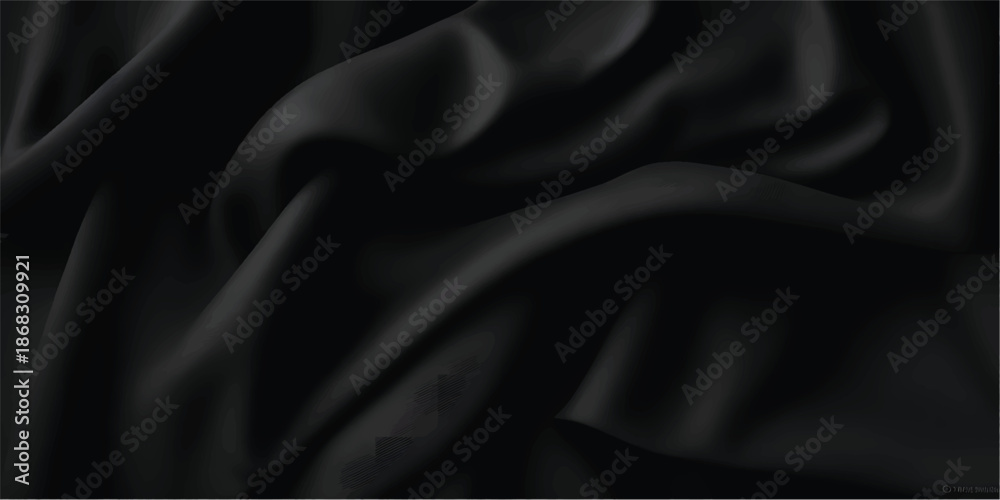 Fototapeta premium Elegant Dark Fabric with Sparkling Texture and Gentle Folds in Dim Lighting Creates a Luxurious and Sophisticated Ambiance for Background