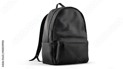 Classic Black Backpack Mockup for School and Everyday Use