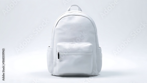 Classic White School Backpack Mockup for Creative Design Projects